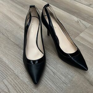 Leather Stiletto Round Toe Heel patent and matte